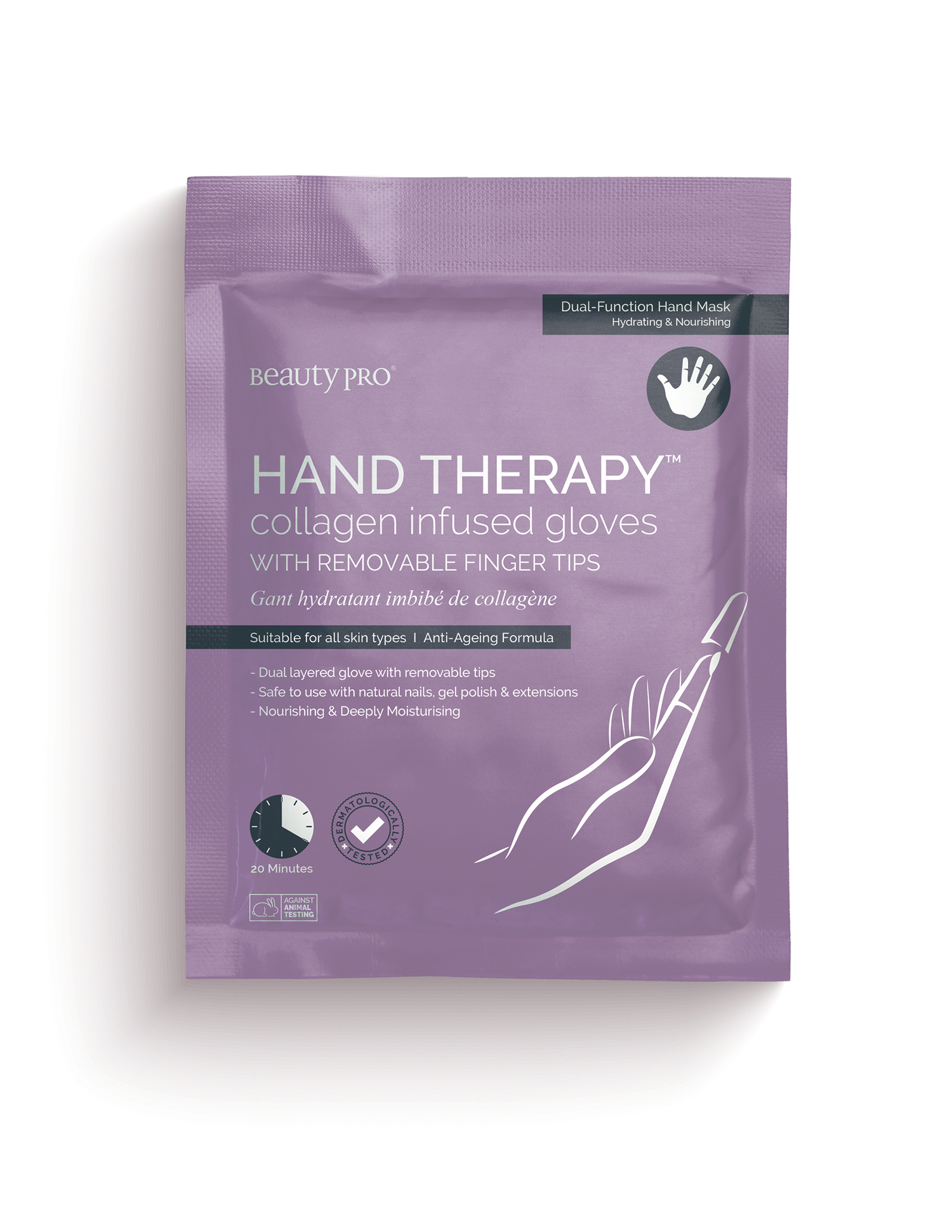 HAND THERAPY Collagen Infused Glove with Removable Fingertip 17g 