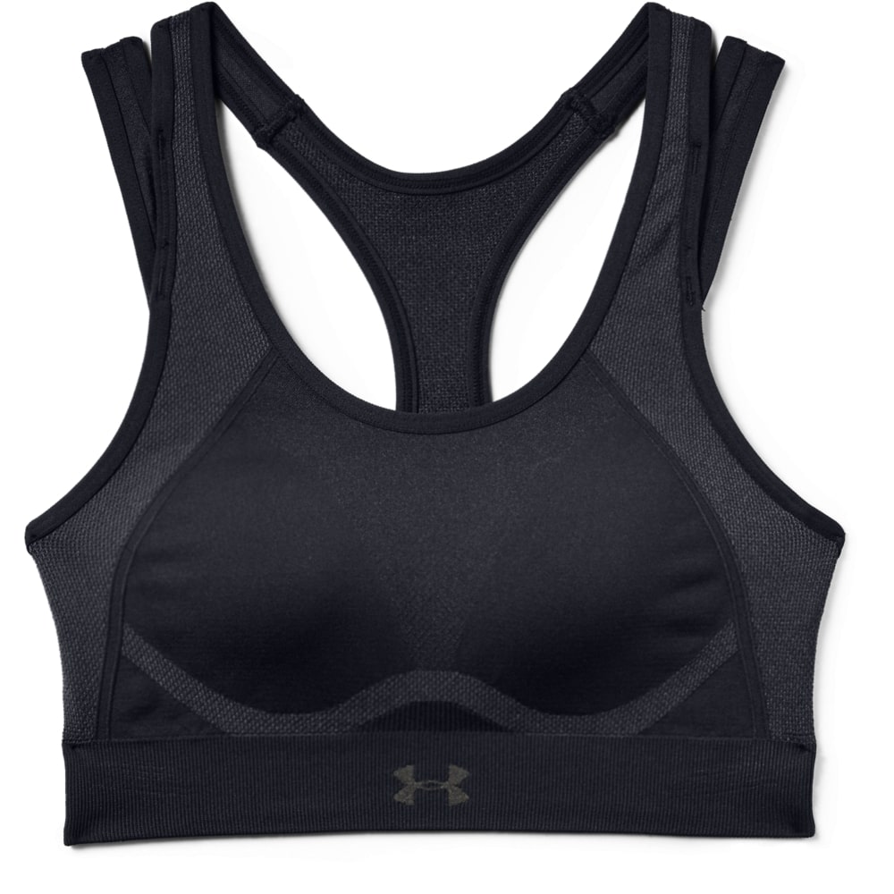 Under Armour SEAMLESS SPORTS BRA - BLACK • Voisins Department Store