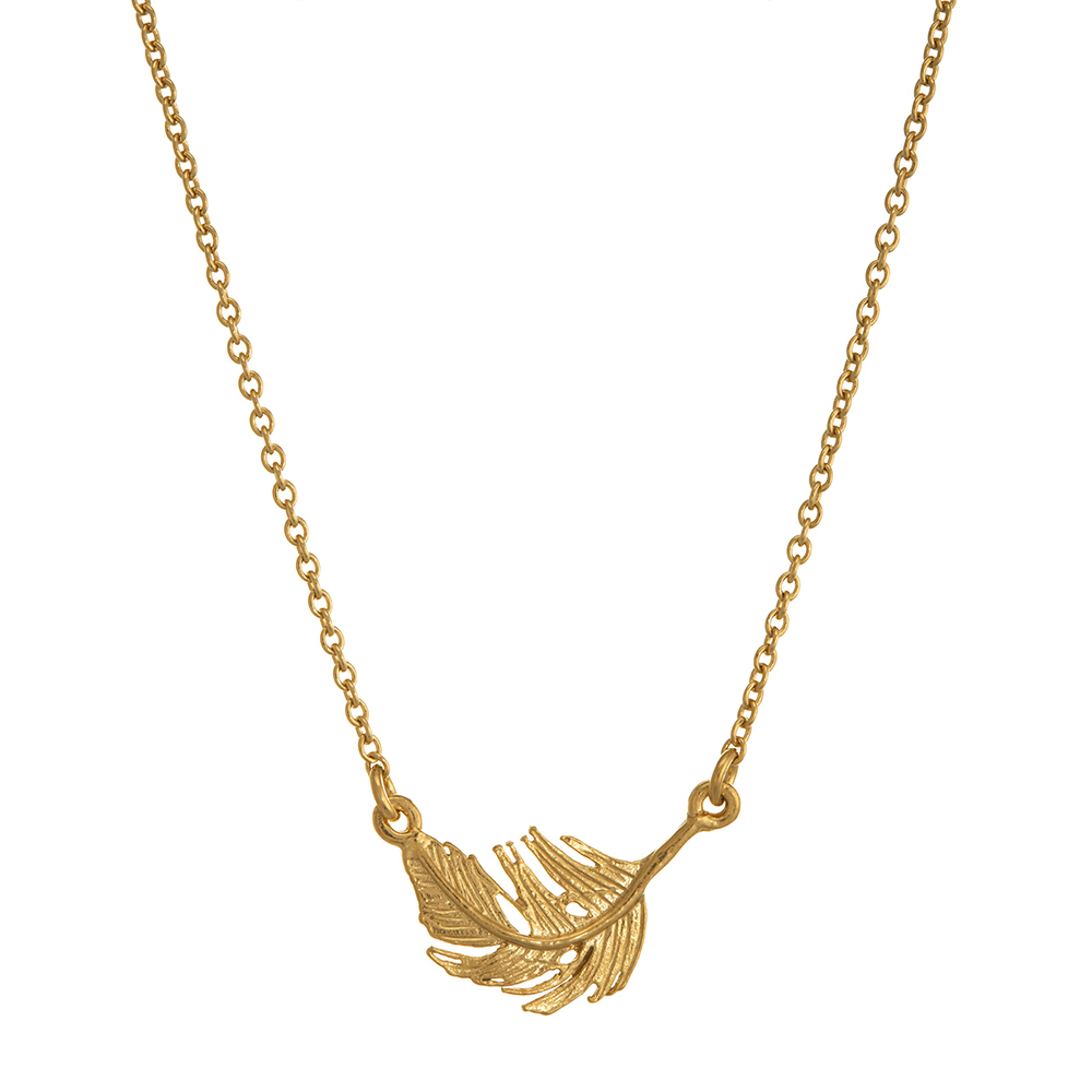 LITTLE FEATHER INLINE NECKLACE GOLD