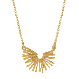 NEST STRUCTURE HALF CIRCLE NECKLACE GOLD