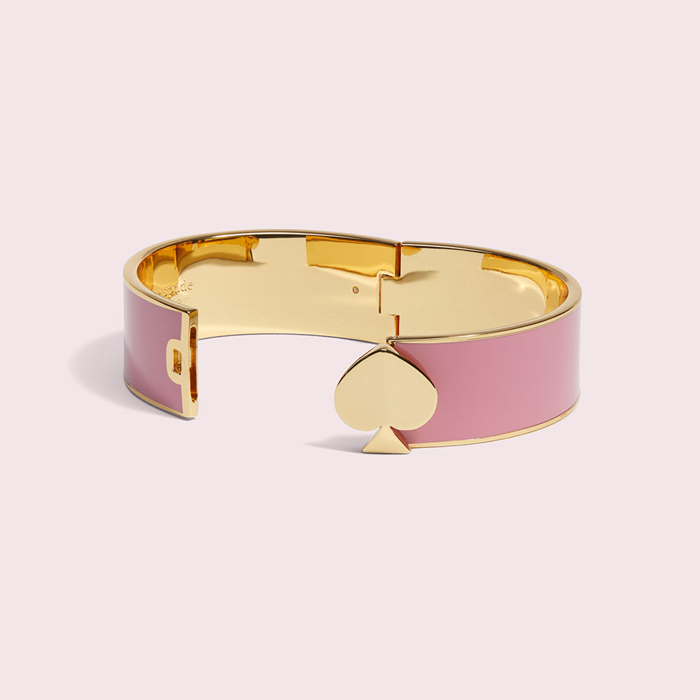 KATE SPADE HERITAGE SPADE THICK GOLD BANGLE - PINK • Voisins Department  Store
