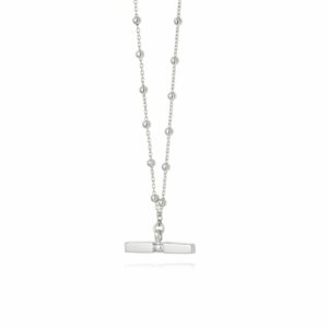 Daisy London STACKED T-BAR NECKLACE  SILVER