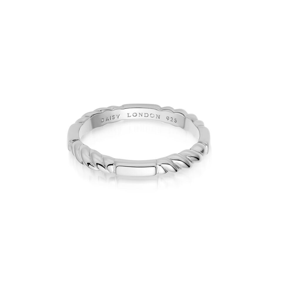 Stacked Rope Ring  SILVER