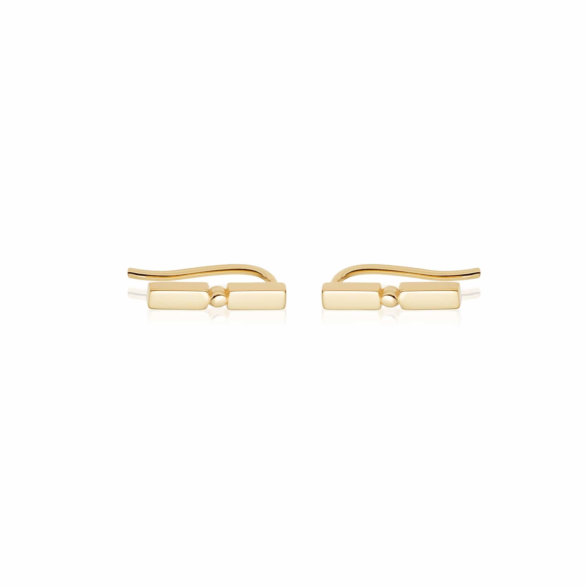STACKED CRAWLER EARRINGS - 18CT GOLD PLATE