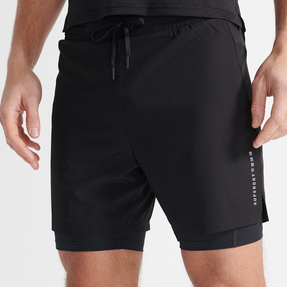 DOUBLE LAYER SHORTS - BLACK