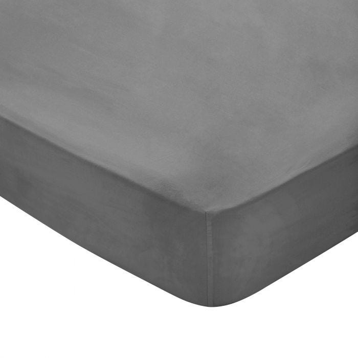 Egyptian Cotton Fitted Sheet Charcoal - Single