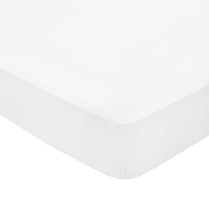 Bedeck of Belfast 300 Thread Count Egyptian Cotton Fitted Sheet White - Single