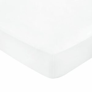 Bedeck of Belfast 600 Thread Count Egyptian Cotton Fitted Sheet, White - Double