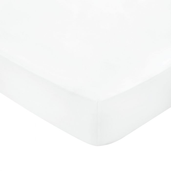 600 Thread Count Egyptian Cotton Fitted Sheet, White - Double