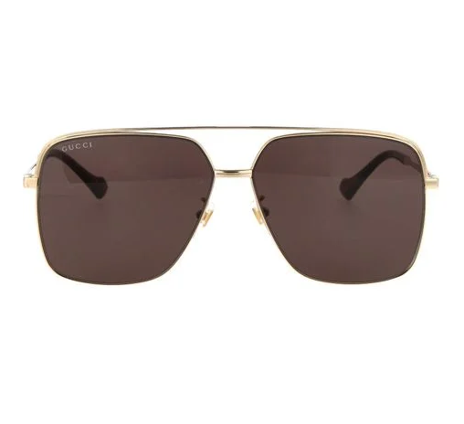 Sunglasses 003 Men's Metal in Dark Brown and Gold