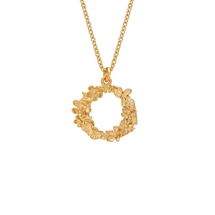 Floral Letter 'O' Necklace- Gold