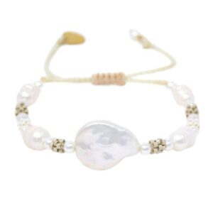 Mallorca Large Pearl Bracelet- White