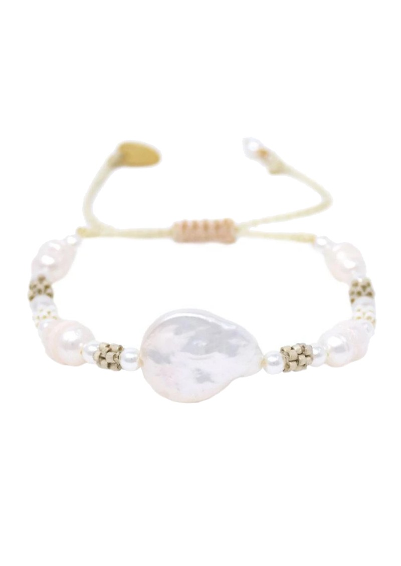 Mallorca Large Pearl Bracelet- White