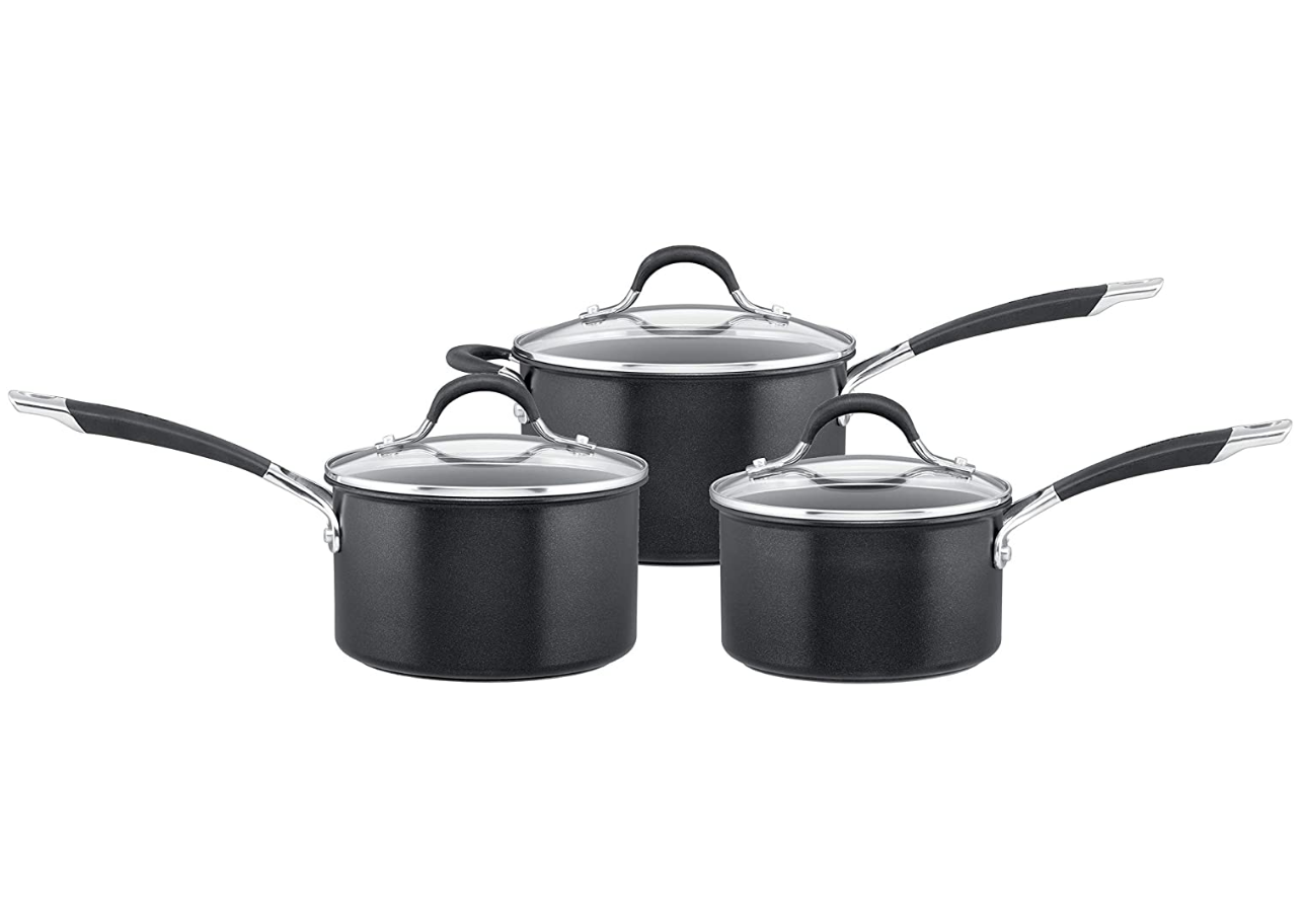 Circulon  Total Hard Anodized 3 Piece Saucepan Set 16cm, 18cm & 20cm