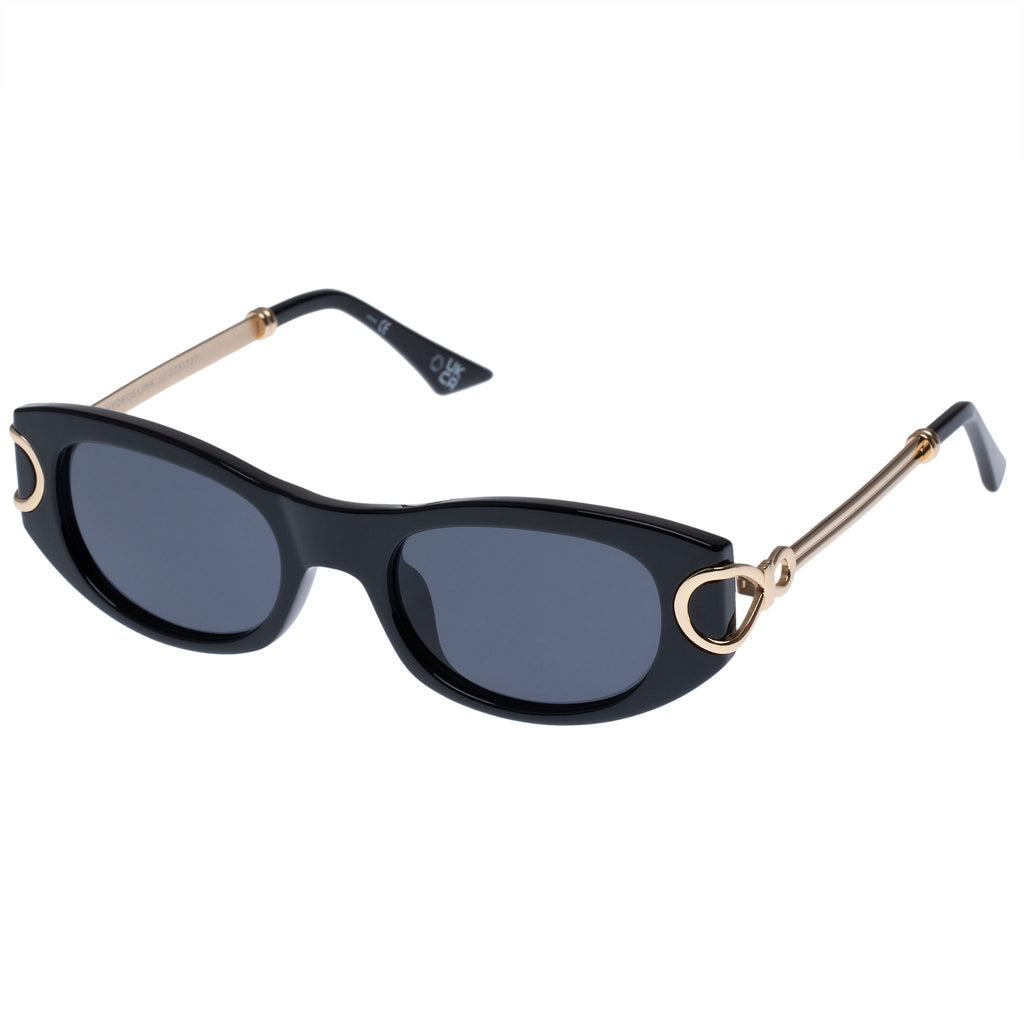LE SPECS Hydrus Link Oval Sunglasses - BLACK