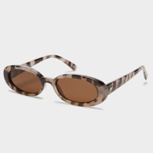 LE SPECS Outta Love Oval Sunglasses - Cookie Tort/Brown