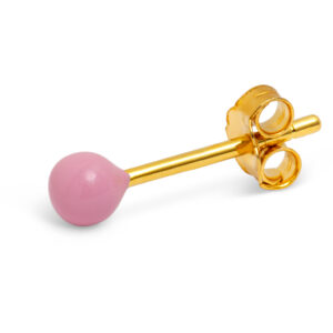 Colour Ball Enamel Earring- Light Pink