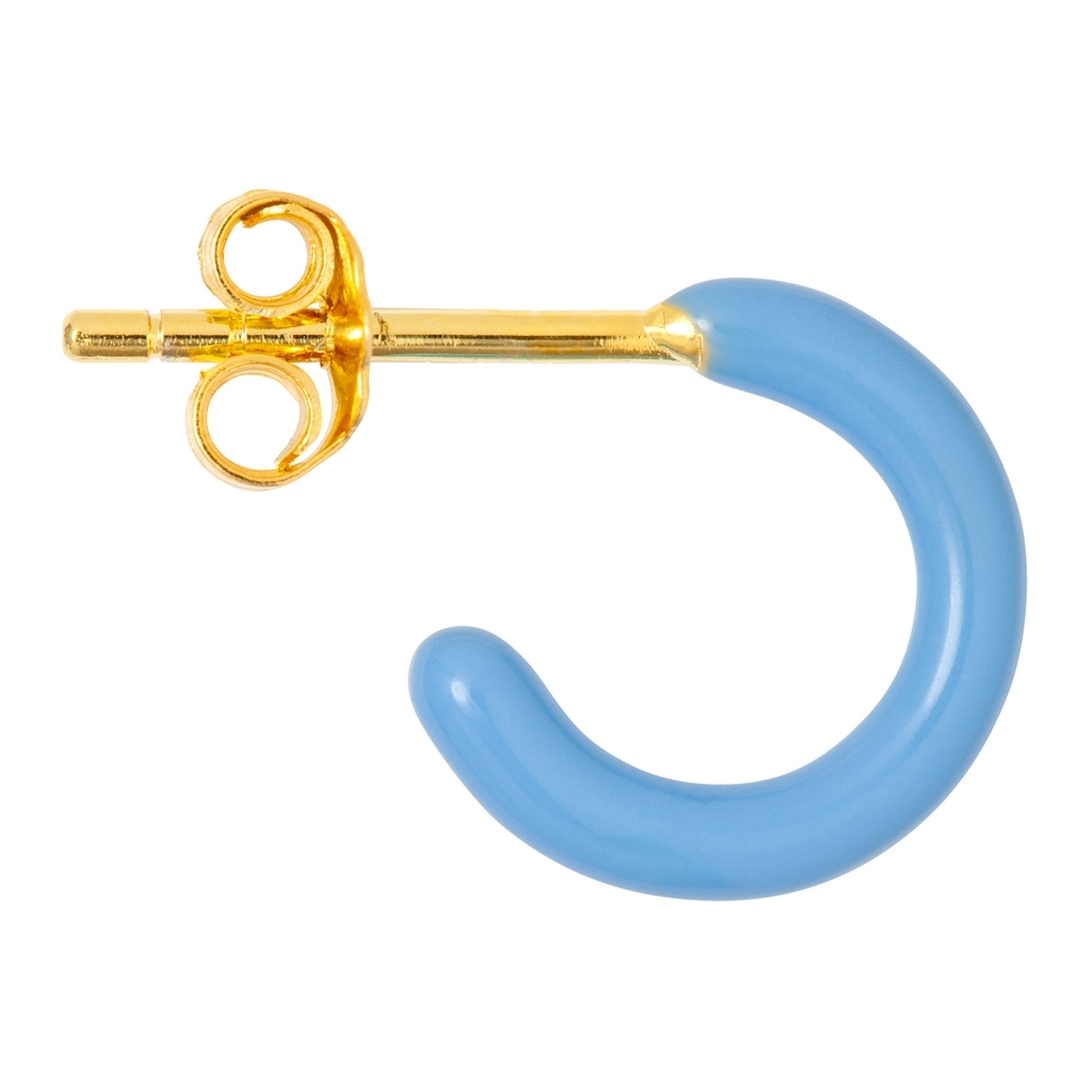 Colour Hoop- Enamal Earring Light Blue