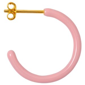 LULU COPENHAGEN Colour Hoops Medium Pair- Enamel Earring Light Pink
