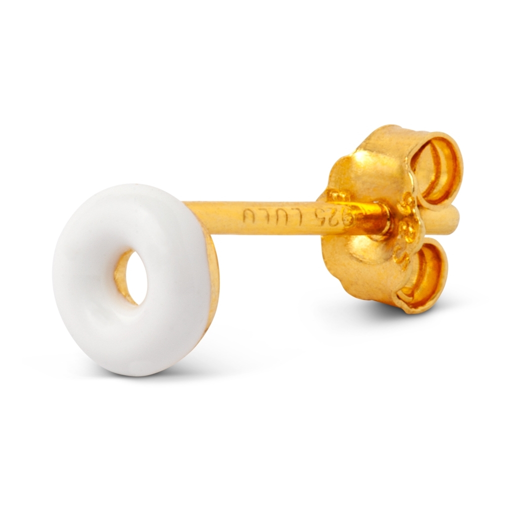LULU COPENHAGEN Donut Earring- Enamel White 