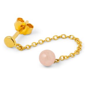Natural Stone Chain Earring- Rose