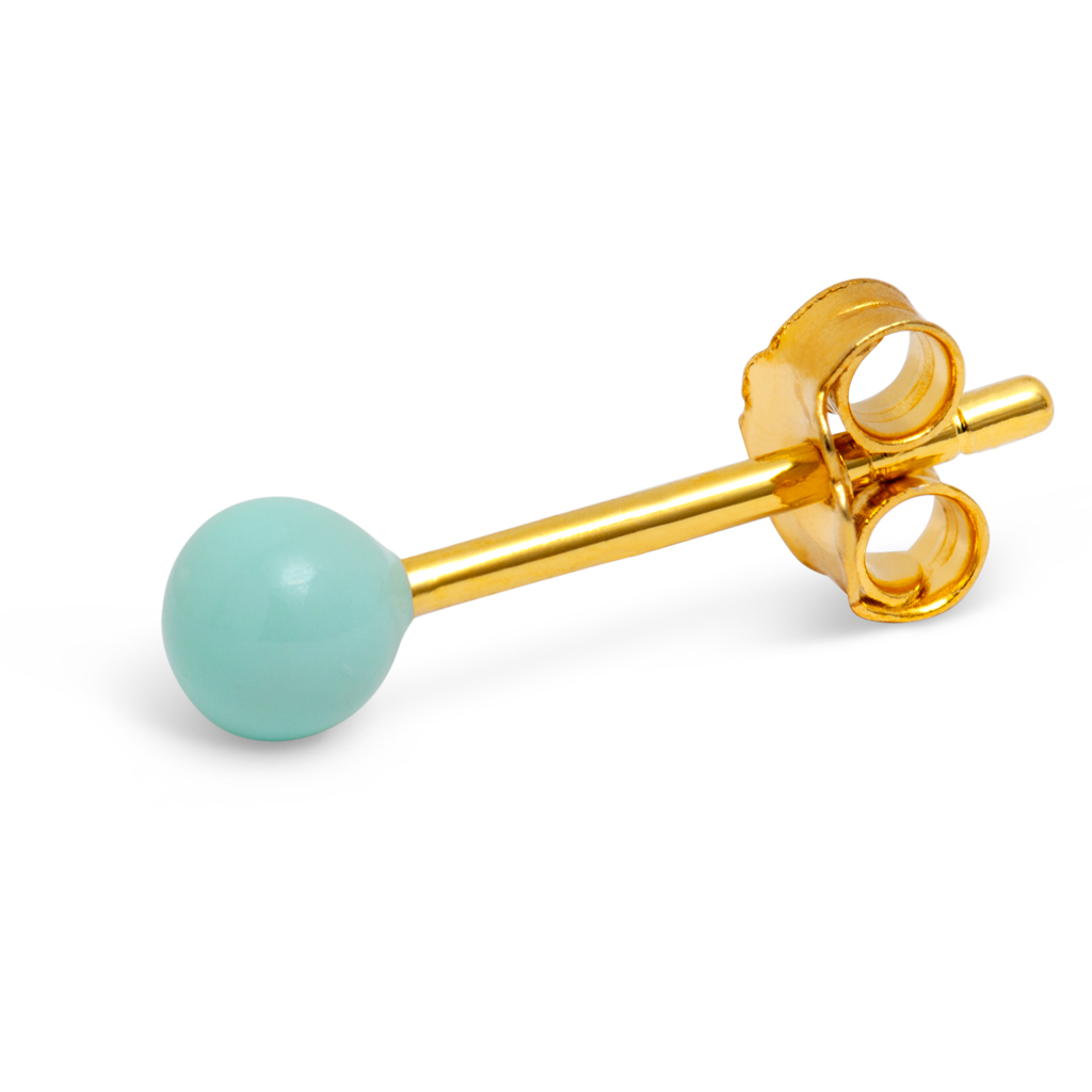 Colour Ball Enamel Earring- Mint