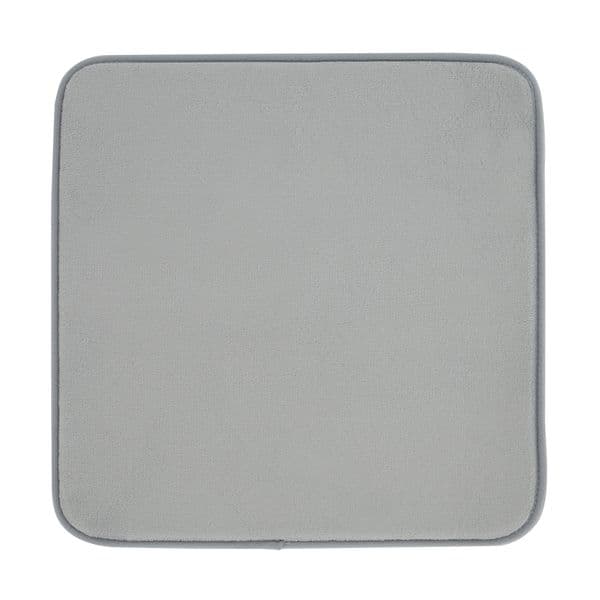 Anti-Bacterial Memory Foam Shower Mat- Silver