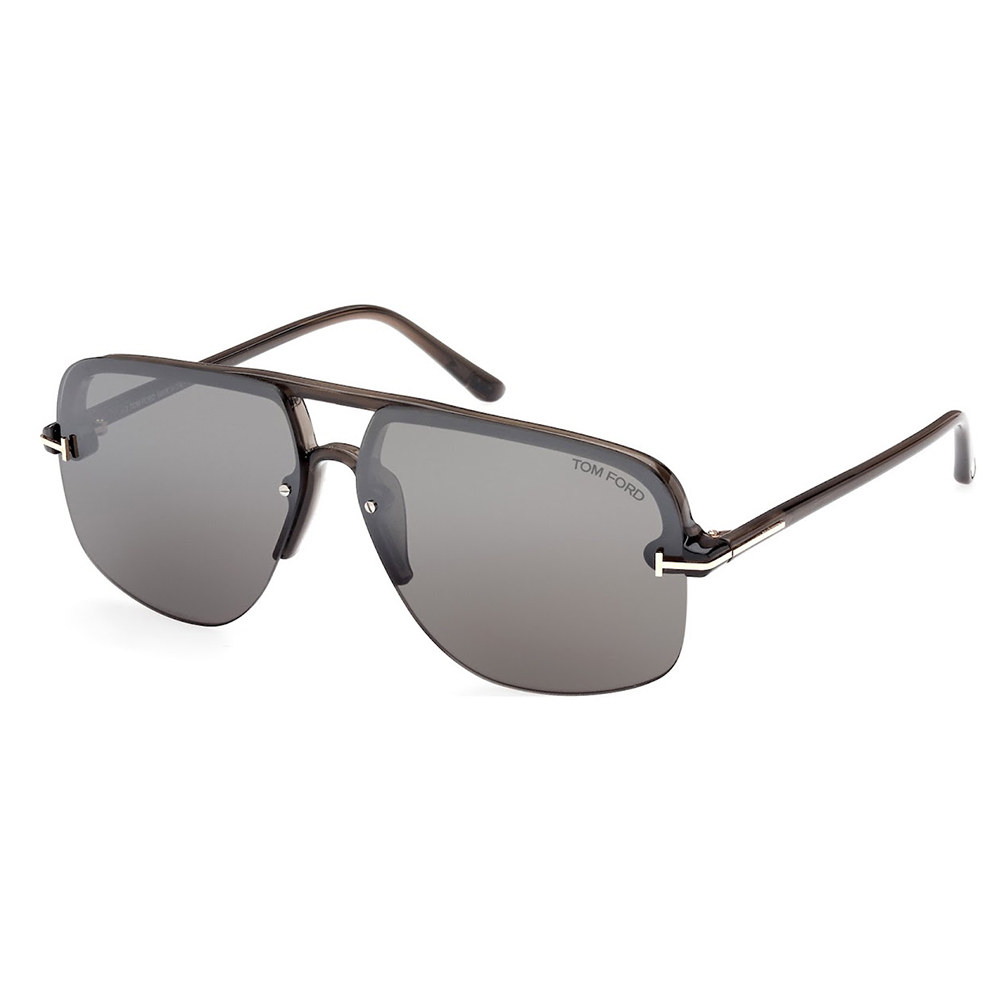 TOM FORD FT1003 Hugo 02 Injected Sunglasses Gradient Smoke