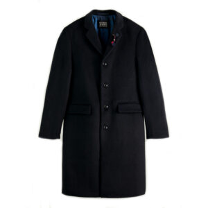 Classic Wool Overcoat- Night Melange
