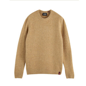 Knit Crewneck Sweater- Sand Melange