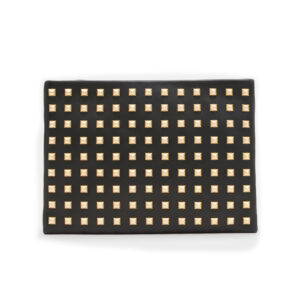 Bettina Studded Leather Clutch Bag- Gold