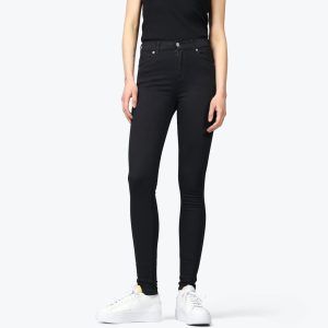 Lexy High Rise Straight Black Jeans