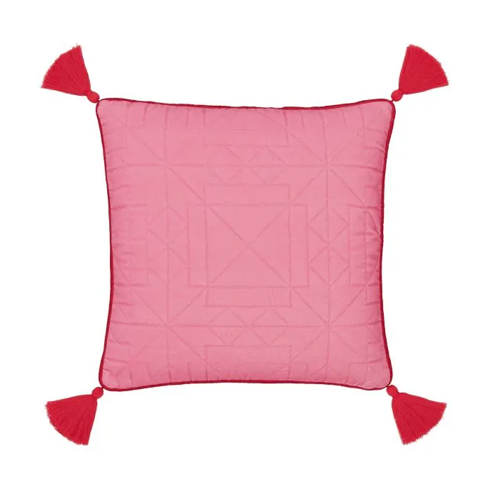 Bedeck of Belfast Garland Floral Cushion 45x45cm Pink