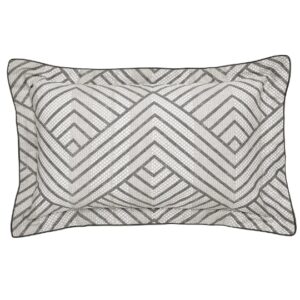 Bedeck of Belfast Kayah Grey Embroidered Pillowcase Standard