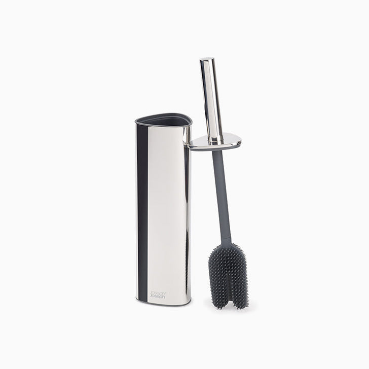 Joseph Joseph Flex™ 360 Luxe Toilet Brush with Stainless-steel Finish