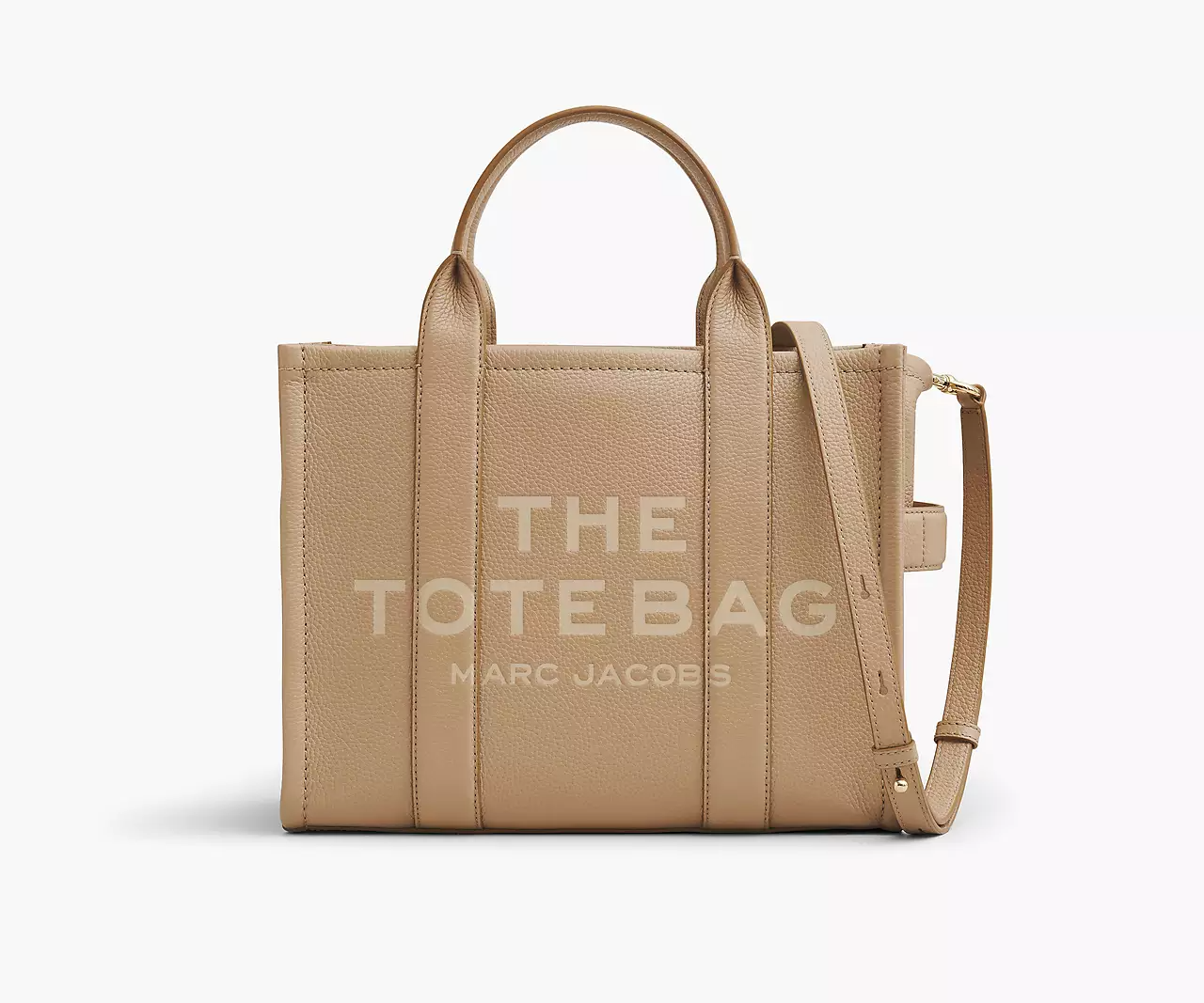 MARC JACOBS The Leather Medium Tote Bag - Camel