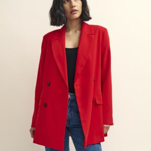 Nobody's Child ARTY DOUBLE BREASTED BLAZER RED