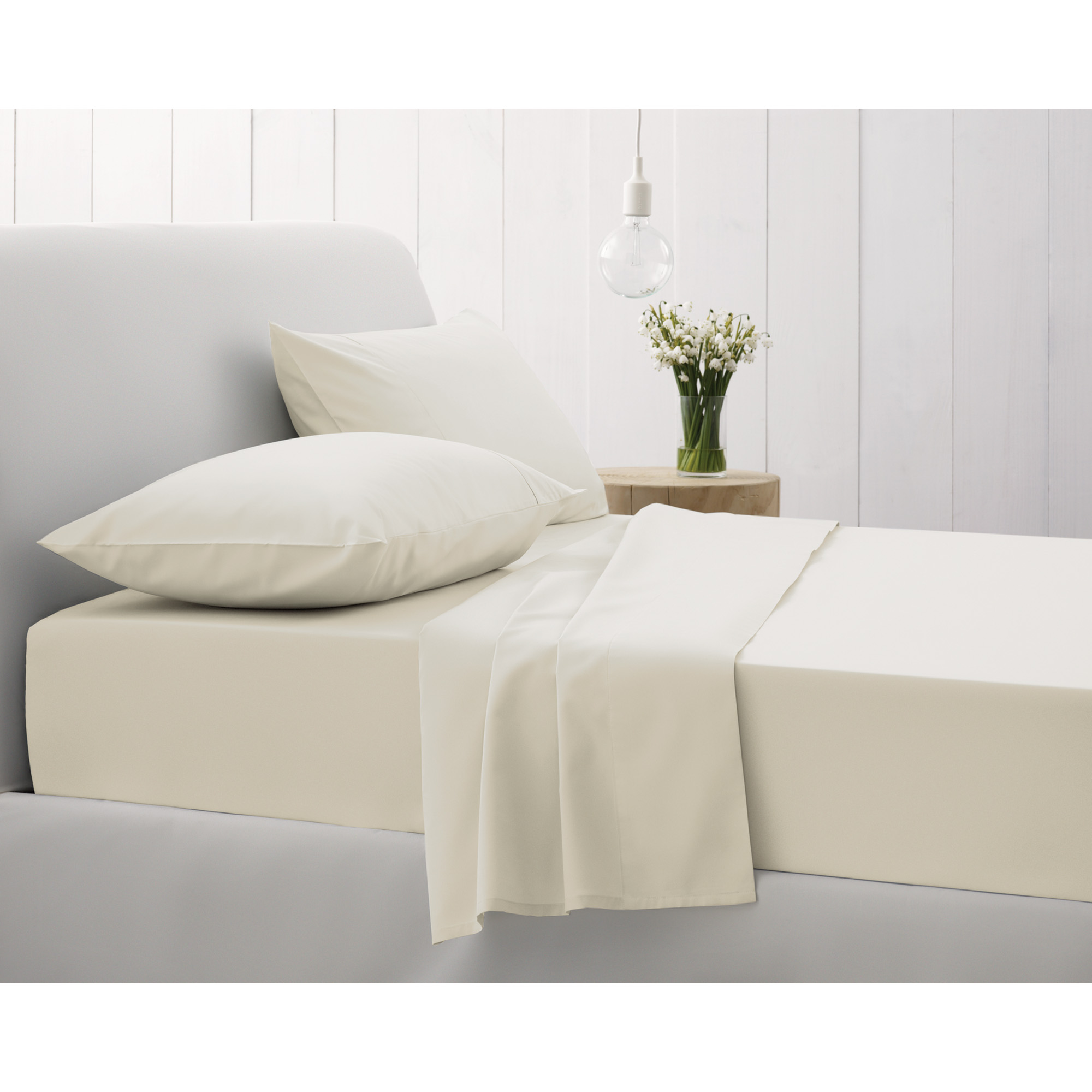 Sheridan 500TC STANDARD PAIR PILLOWCASES CHALK